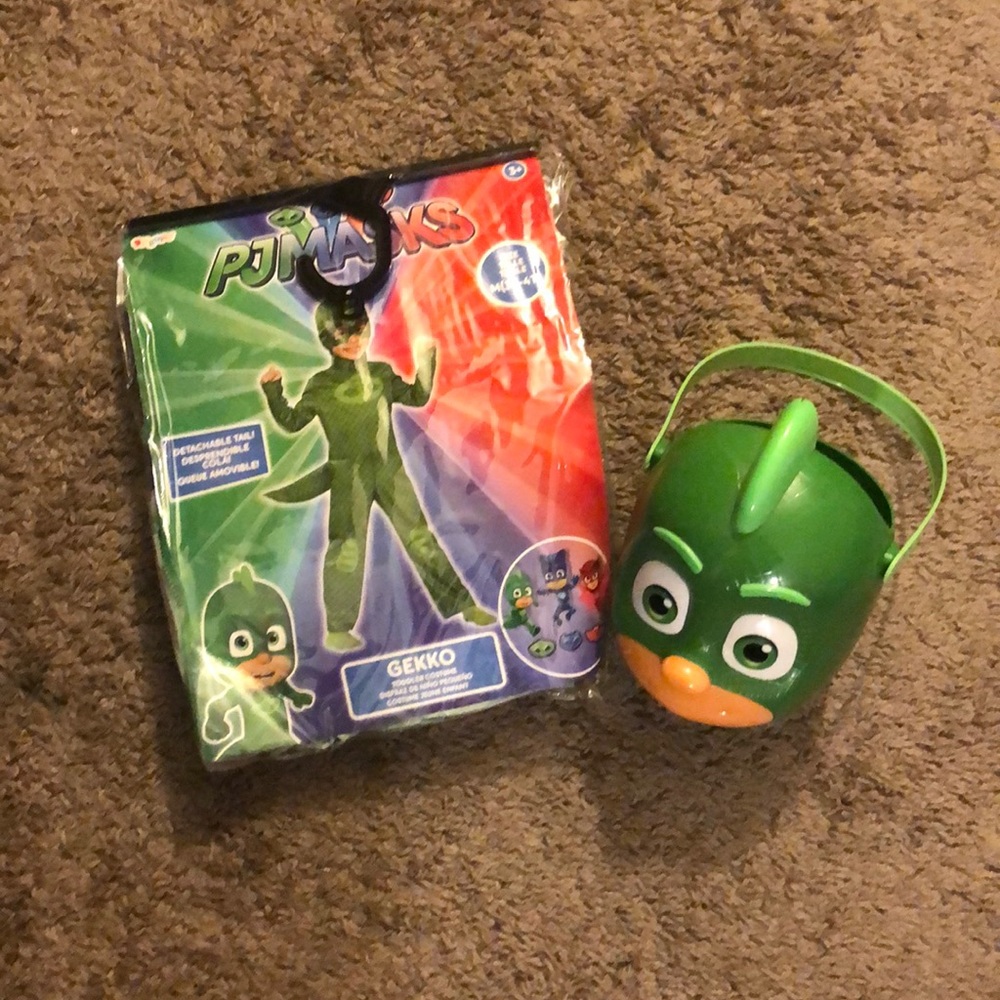 PJ Masks and Halloween bucket